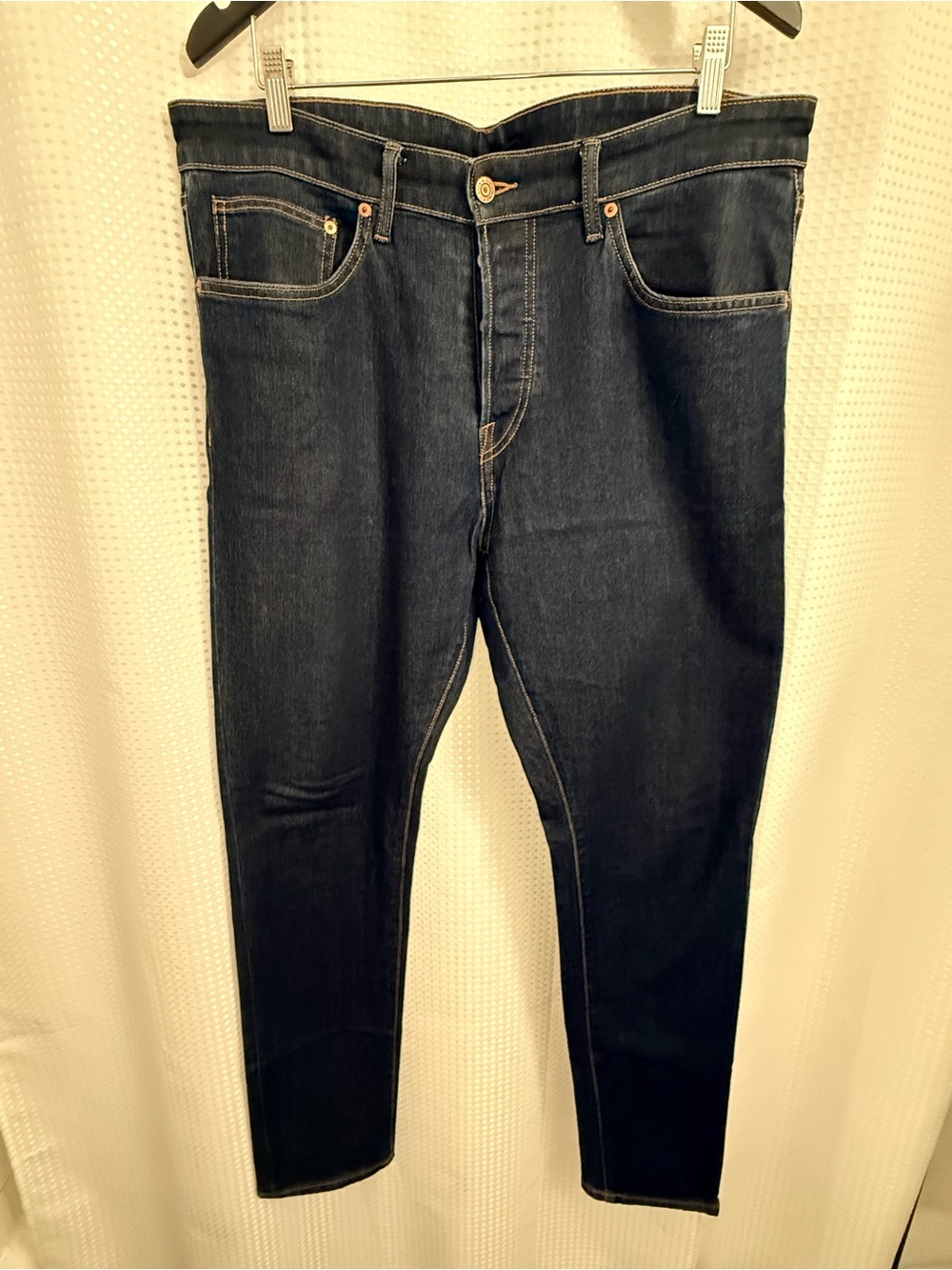 H&M Dark Wash Button Fly Skinny Jeans Men’s 38x32